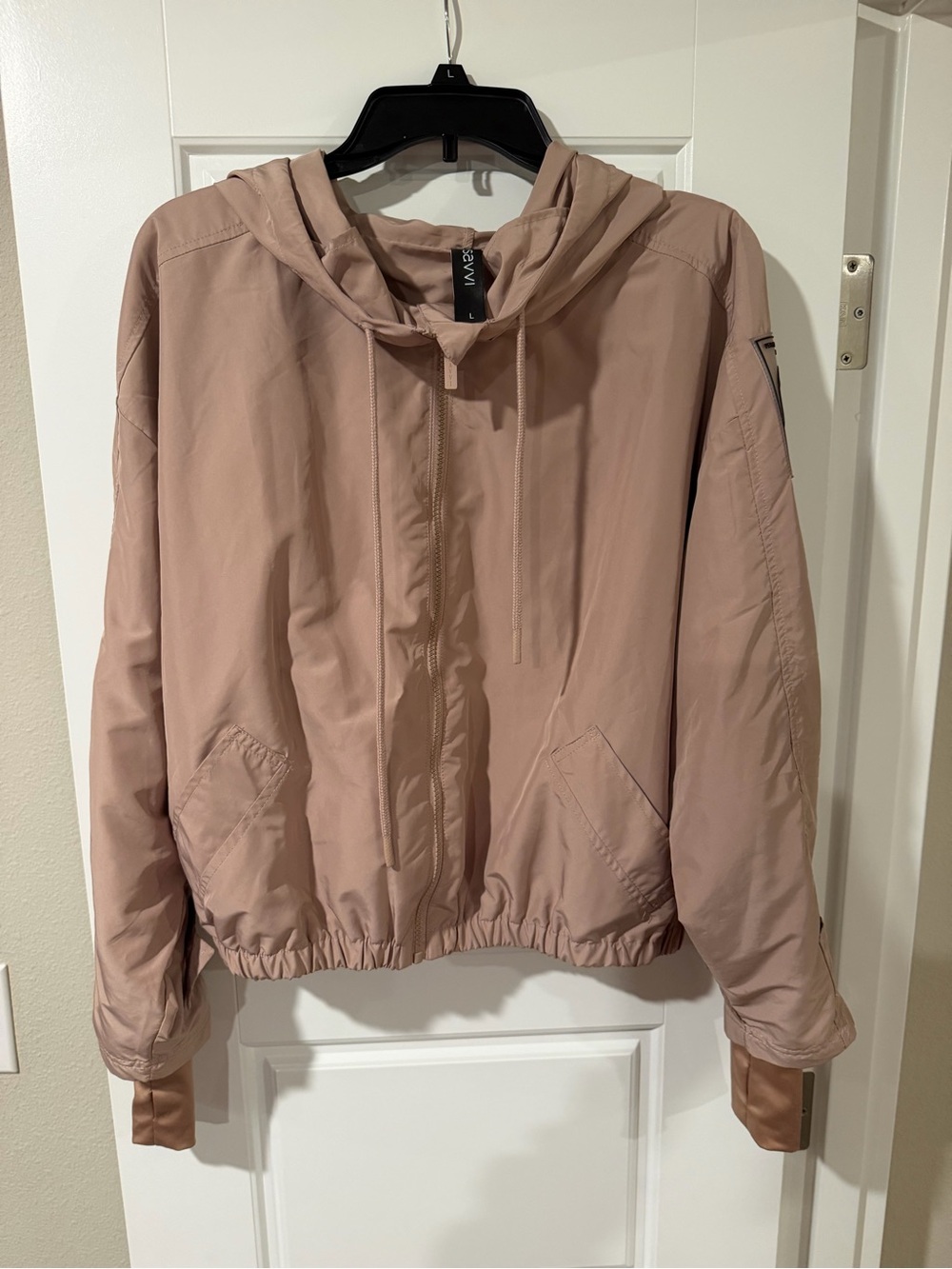 Savvi Dusty Rose Hooded Lightweight Jacket